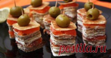 Бутерброды с красной рыбой — банальщина, посмотри, как подать деликатес в 100 раз круче Такая красота получается.