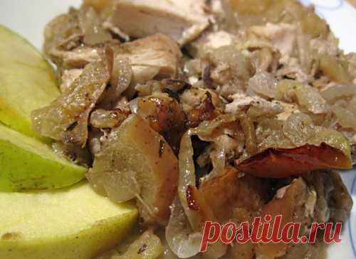 Горячее из курицы с яблоками и бананом в рукаве / Простые рецепты