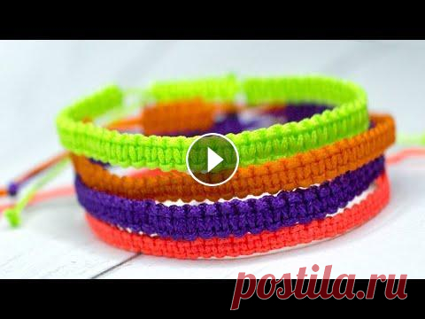 Браслет МАКРАМЕ из нейлоновой нити | Как сплести браслет ПОДПИШИСЬ...
