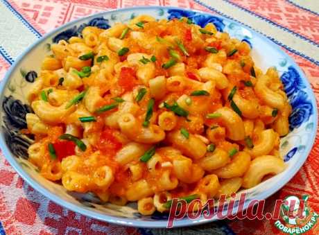 Макароны в овощной заливке – кулинарный рецепт