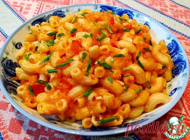 Макароны в овощной заливке – кулинарный рецепт