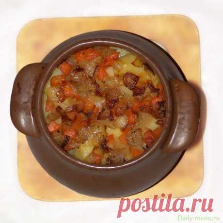 Картошка с овощами в горшочке - Рецепты с указанием калорий - Daily-menu.ru