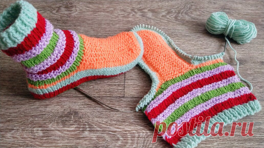 Альфия | Вяжу носки из остатков пряжи 🧶 Только спицами ✨🤗