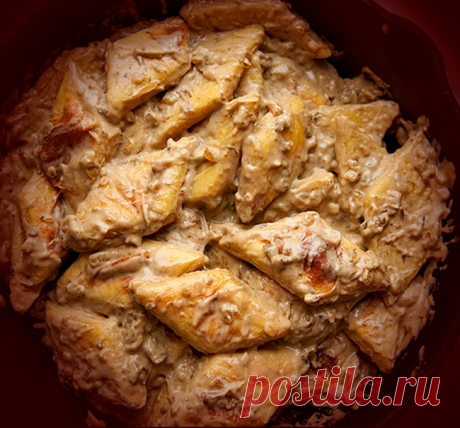 Капытка с грибным соусом