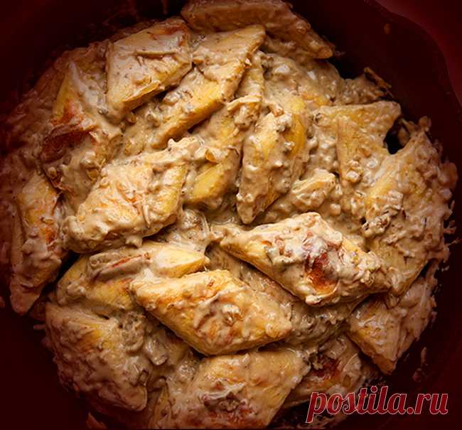 Капытка с грибным соусом