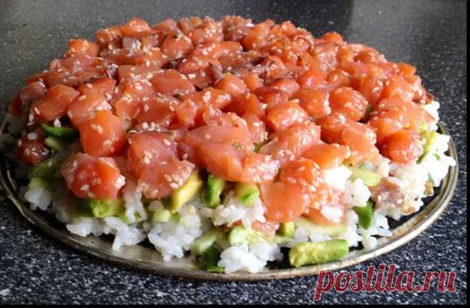 Любителям японской кухни посвящается: Суши-торт!