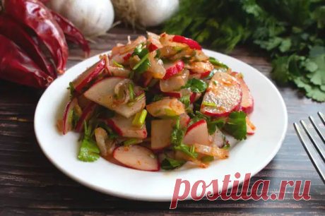 Острый салат из редиски по-корейски - Будет вкусно - Медиаплатформа МирТесен