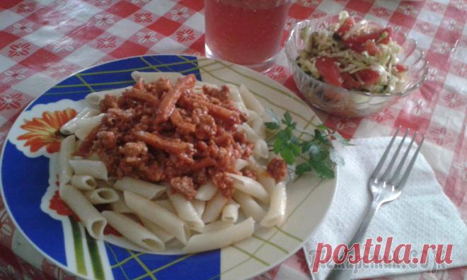 Макароны ''по-флотски'' с итальянским уклоном