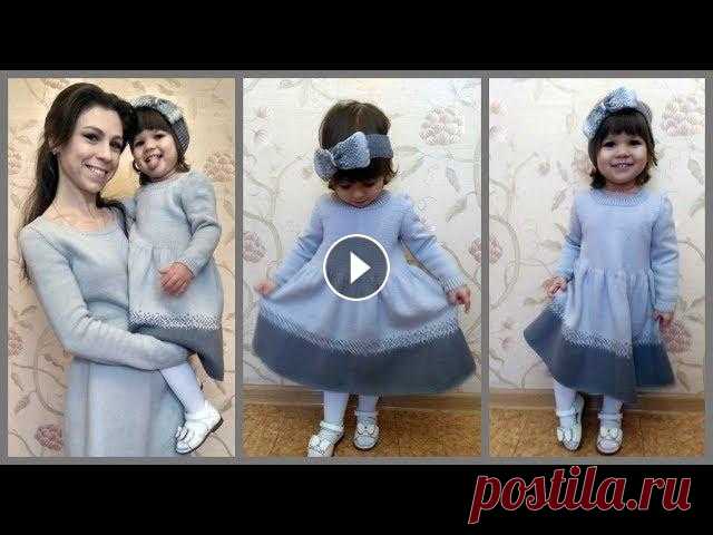 Платье для девочки спицами.Часть2/Dress for girls spokes. Part2 Приветствую всех рукодельниц, в этом видео я показываю как связать платье для девочки и приглашаю вас связать его вместе со мной.Ссылка на повязку к п...