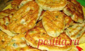 Оладьи с яйцом и зелёным луком!