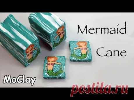 DIY mermaid millefiori cane - Polymer clay tutorial