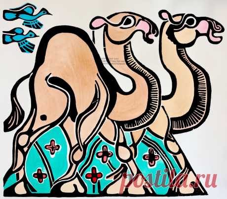 Animales Dos por Dos #1 - Camellos – Realizaciones: The Walter Anderson Shop