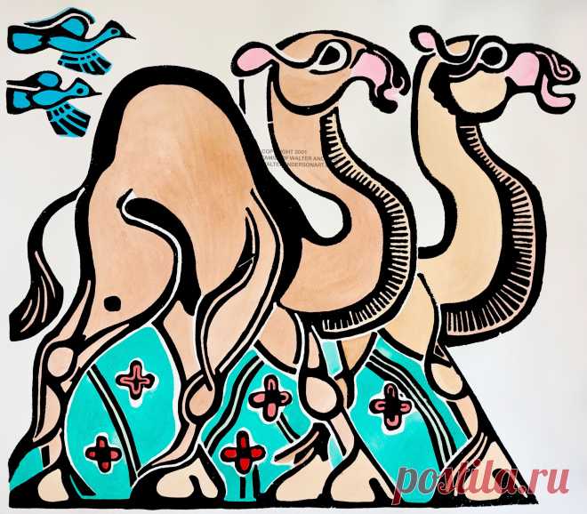 Animales Dos por Dos #1 - Camellos – Realizaciones: The Walter Anderson Shop