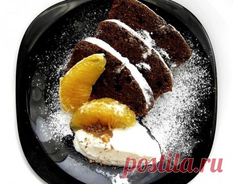 ШОКОЛАДНО-АПЕЛЬСИНОВЫЙ КЕКС СО СМЕТАННЫМ МУССОМ