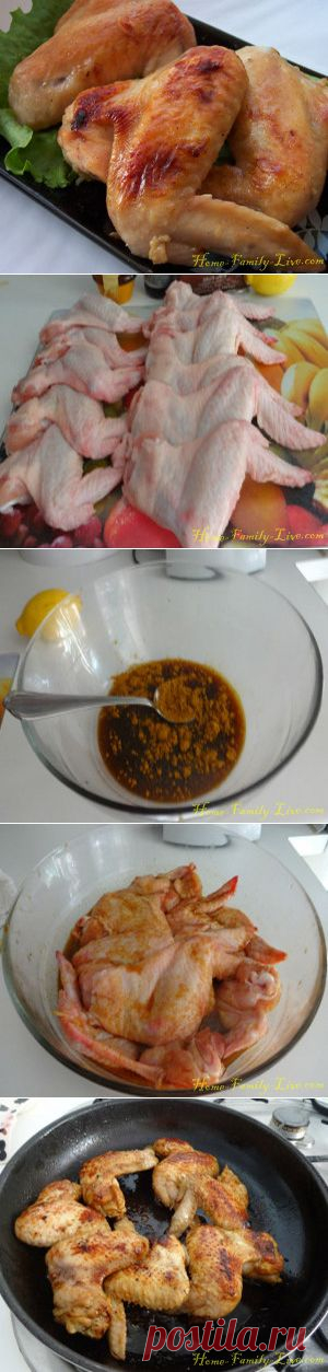 Крылышки в медовом маринаде - пошаговый рецепт с фото