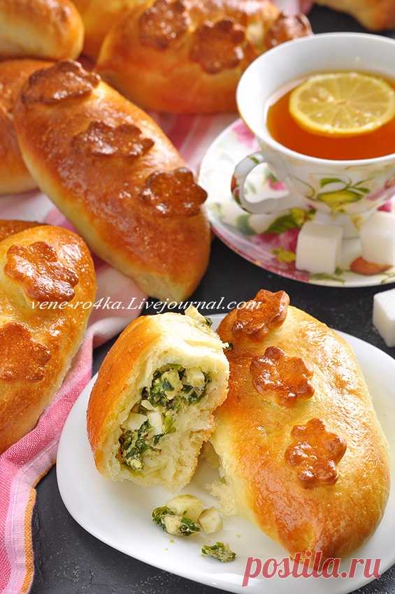 Пирожки с начинкой из зелёного лука и яиц. - Вкусная пауза