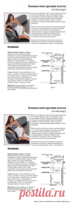 БАЗОВАЯ КОНСТРУКЦИЯ ПЛАТЬЯ (по Мюллеру).