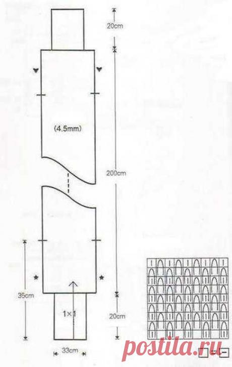 Изучаем процесс вязания шарфа трансформера спицами