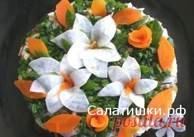 РЕЦЕПТ МЯСНОГО САЛАТА » ЛИЛИЯ « | Рецепты вкусных салатов