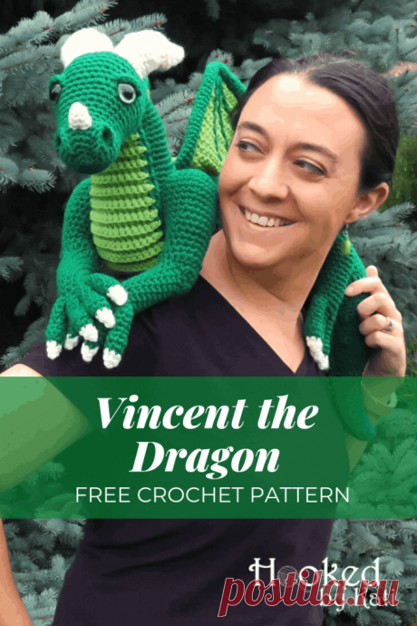 Vincent the Dragon | Free Crochet Pattern Amigurumi | Hooked by Kati