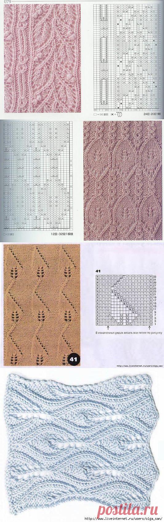 Узоры спицами.