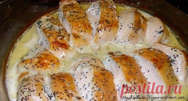 Куриные грудки в сливочно-сырном соусе