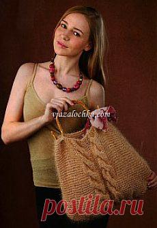 Вязаные сумки и аксессуары спицами