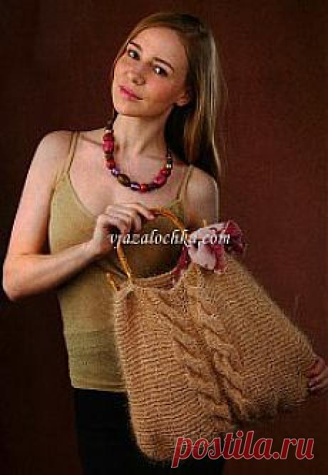 Вязаные сумки и аксессуары спицами
