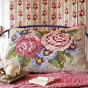 Подушка с микпропэчворком | Умелые ручки