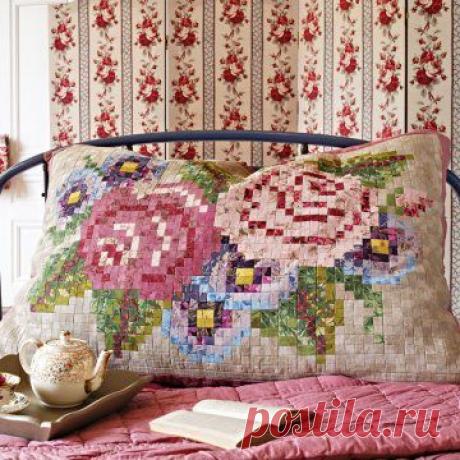 Подушка с микпропэчворком | Умелые ручки