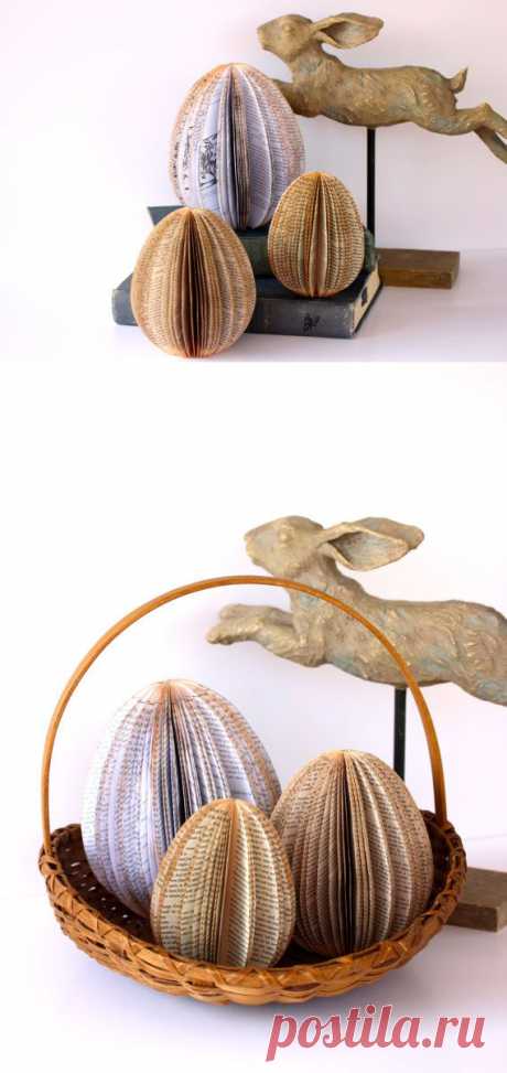 SET of 3 Vintage Book EASTER EGGS /// Size Small от HiButterfly