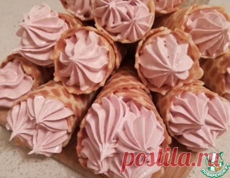 Зефир в вафельном рожке – кулинарный рецепт