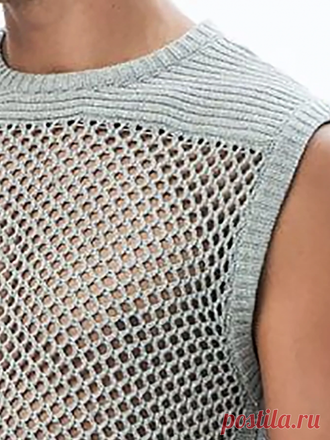 Летние мужские вязаные модели. Схемы - Вязание спицами LenkomKnit