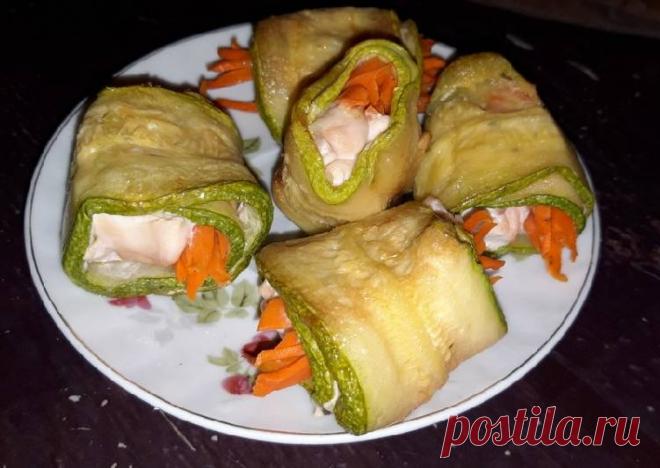 Рулетики из кабачка с курочкой😍 - пошаговый рецепт с фото. Автор рецепта Ксения . - Cookpad
