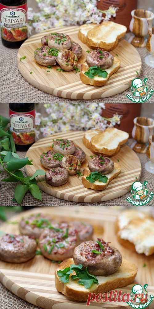 Шампиньоны, фаршированные паштетом - кулинарный рецепт