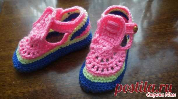 Домашние тапочки на войлочной подошве для племяшки. - Вязание для детей - Страна Мам