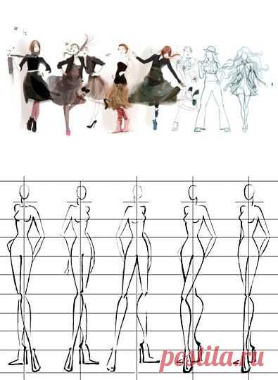 Шаблоны модных эскизов (трафик) / Материалы, техники и инструменты / ВТОРАЯ УЛИЦА