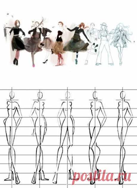 Шаблоны модных эскизов (трафик) / Материалы, техники и инструменты / ВТОРАЯ УЛИЦА