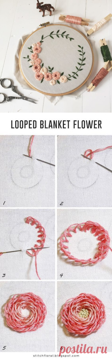 Вышивка невероятно красивых цветочков — DIYIdeas