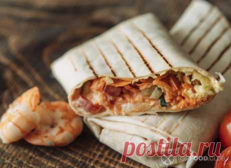 Вкусный Рецепт: Шаурма с креветками