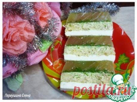 Слоеное заливное из курицы - кулинарный рецепт