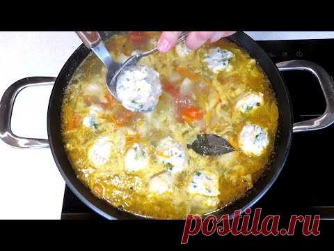 ТАКИЕ ЩИ МАЛО КТО ГОТОВИТ! Очень густые щи с необычными куриными клецками
