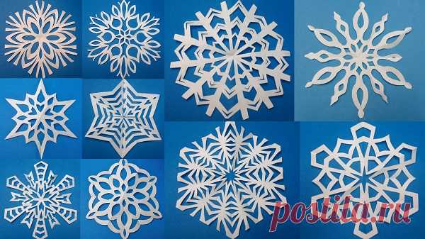 Красивые снежинки из бумаги