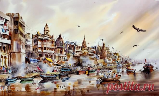 Акварели. Тайский художник Танакорн Чаиджинда (Thanakorn Chaijinda)