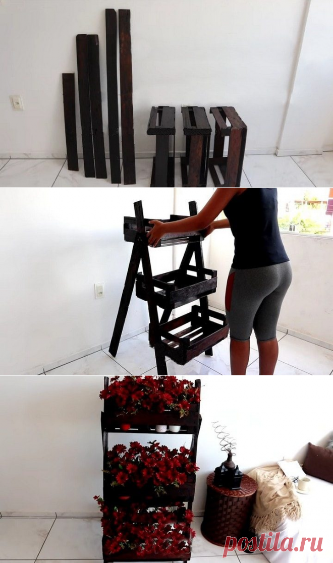 Идея из бесхозных деревянных ящиков и досок