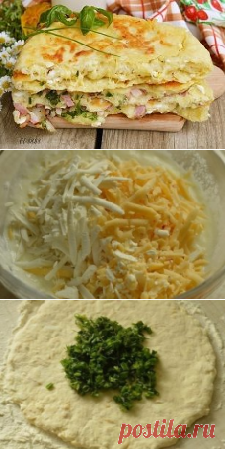 Сырные лепешки с разными начинками.