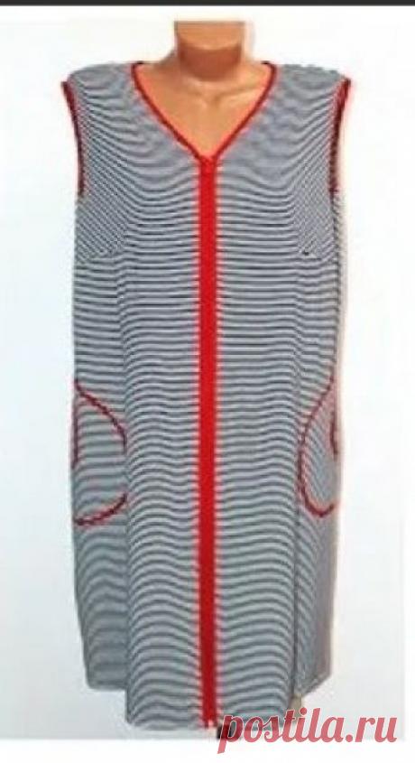 Простая выкройка и пошив халатика на молнии (Шитье и крой) МК от Ирины Лагуткиной Простая выкройка и пошив халатика на молнии  