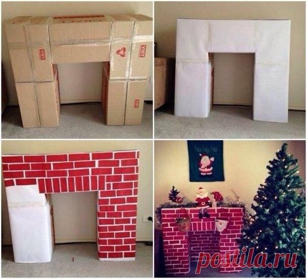 Фальшь-камин на Новый Год