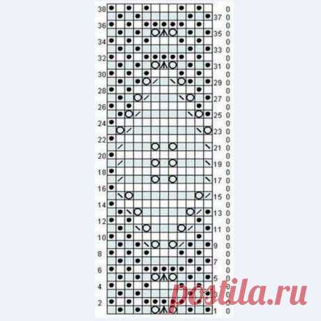 Узор для шарфа спицами