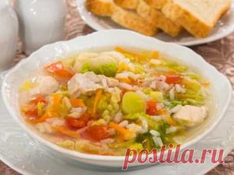 Суп с савойской капустой и рисом
